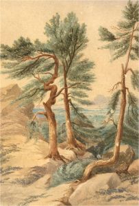 Late 19th Century Watercolour - Three Trees