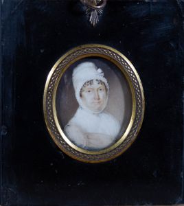 Early 19th Century Watercolour - Portrait Of Mrs Powell