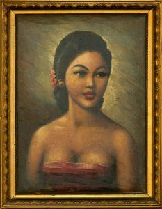 Abdu - Signed & Framed Mid 20th Century Oil, Portrait of a Woman