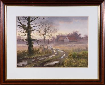 Kevin Hugh Curtis (1958-2009) - Signed & Framed 1996 Acrylic, Dusk