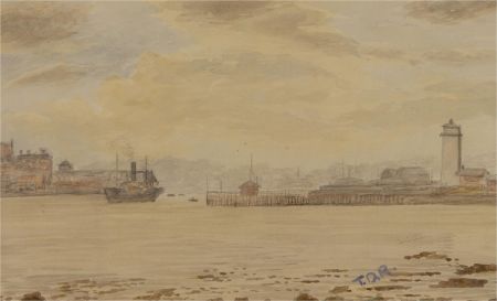 T. D. R. - 1931 Watercolour, The River Tyne