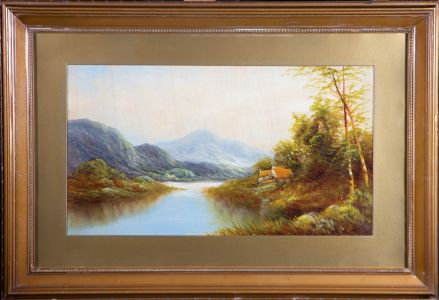 Framed Early 20th Century Oil - Riverside Views