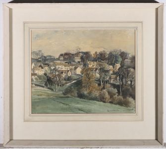 Donald H. Edwards - 20th Century Watercolour, Cotswold Village Church