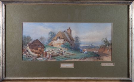 E. Armstrong - 1880 Watercolour, Near Christchurch, Hants