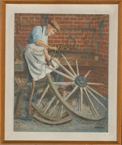 A. T. S. Palmer - 1970 Oil, The Wheelwright