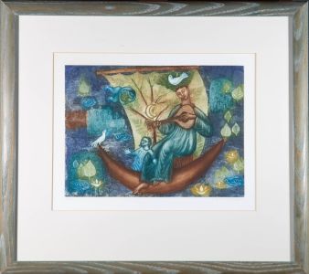 Veronique Giarrusso - Contemporary Aquatint, Mandola Player