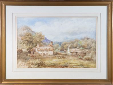 W. Ellis - Early 20th Century Watercolour, Mountain Scene with Sheep