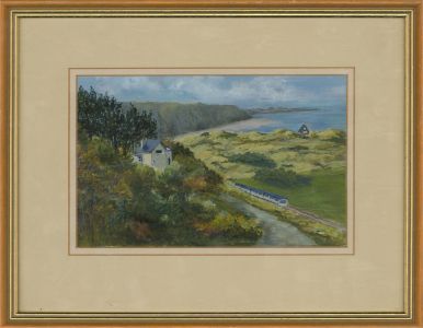 Iris O. Roberts - Signed & Framed Contemporary Acrylic, Welsh Landscape