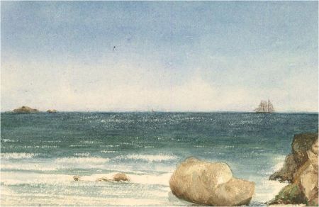 Garron - 1894 Watercolour, Set of five Coastal Views