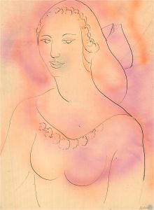 Brian Midlane - Mid 20th Century Pen and Ink Drawing, Flower Maiden II