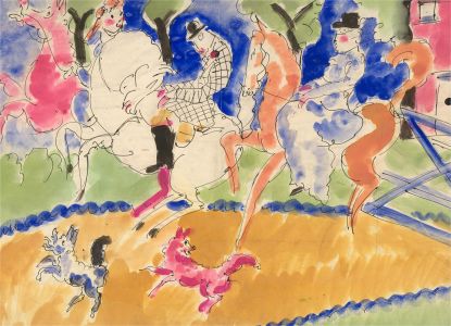 Vera Cuningham (1897-1955) - Mid 20th Century Gouache, Out On A Jolly