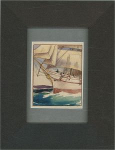 Miniature Early 20th Century Watercolour - The Sailing Ship