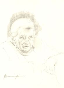 John Cherrington (1931-2015) - 20th Century Graphite Drawing, Old Lady
