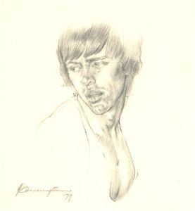 John Cherrington (1931-2015) - 1979 Graphite Drawing, Young Man