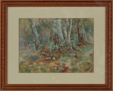 C.L. Windsor - Framed Early 20th Century Watercolour, Woodland Rabbits