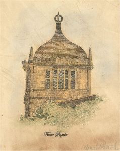 Annabel Hewitt (b.1946) - 20th Century Silkscreen, Tudor Gazebo