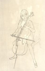 Gillian Whaite (1934-2012) - Contemporary Etching, A Young Cellist