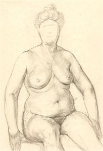 Peter Collins ARCA - Contemporary Pen and Ink Drawing, Nude Study II