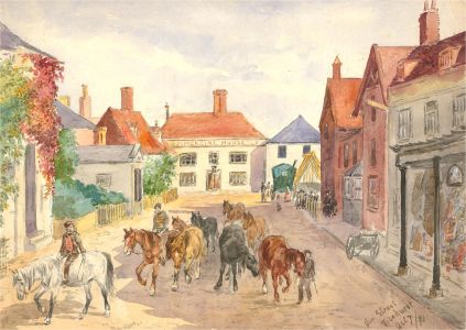 1891 Watercolour - Ticehurst, Village Street