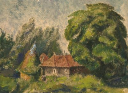 1934 Oil - The Hidden Cottage