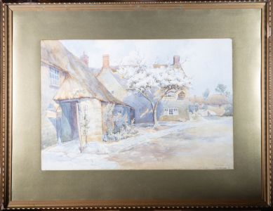 R.W. Cox - Mid 20th Century Watercolour, Thatched Cottages