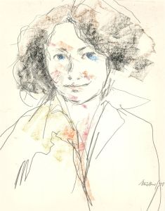 Peter Collins ARCA - Signed 1978 Graphite Drawing, Portrait of a Woman XIV