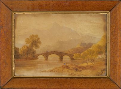 Framed Mid 19th Century Watercolour - Quiet River
