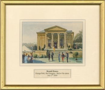 Ronald Homes - Signed & Framed 2000 Watercolour, Before the Opera