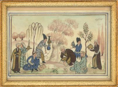 Mid 19th Century Gouache - Great Minds Deliberating