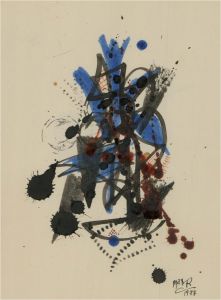Max Rummel  - 1977 Mixed Media, Lines and Dots