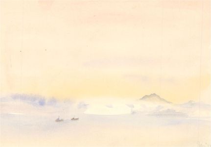 Derek Mountain - 1977 Watercolour, The Sound Of Mull