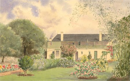 F. H. D - 1936 Watercolour, Summer Garden
