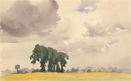 Ernest W. Kirby (1896-1972) - 1916 Watercolour, Wanstead Park