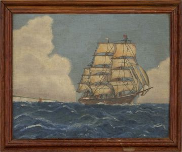 Framed Mid 20th Century Oil - The Clipper