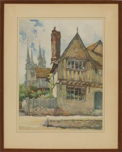 Mid 20th Century Watercolour - Town Scene
