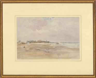 Attrib Robert G D Alexander (1875-1945) -Early 20thC Watercolour, Overcast Beach