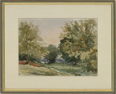 J. Ridout - 20th Century Watercolour, Landscape View with Trees