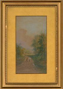 M.D. Ansell - 1910 Watercolour, Rural Path