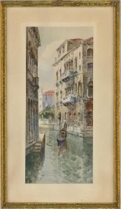 Giulio Zago - Signed & Framed Mid 20th Century Watercolour, Venetian Scene
