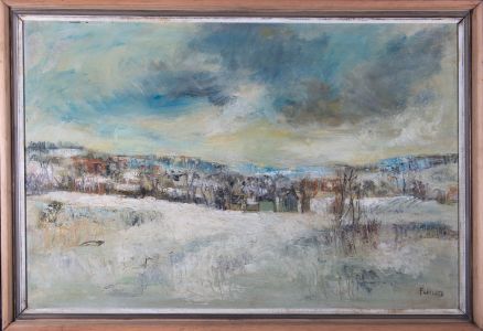 Fullham - Impressionist 20th Century Oil, Winter Landscape