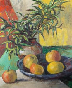 Impressionist 20th Century Oil - Still Life with Apples