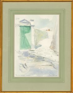 Zillah Pettit - 1982 Watercolour, Greek Backstreet