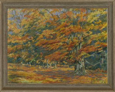 G.K. Lydon - 20th Century Oil, Autumnal Woodland Scene