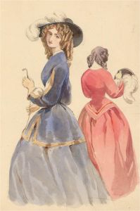 Early 19th Century Watercolour - Riding Dress