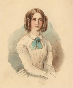 Early 19th Century Watercolour - Young Victorian Lady