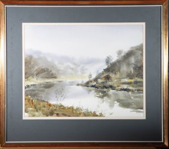 Ron Ranson (1925-2016) - 1978 Watercolour, The Wye Below Tintern