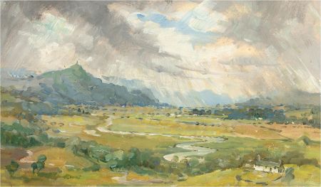 B. Westmorland - Mid 20th Century Oil, Cloudy Landscape
