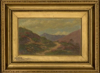 Framed Late 19th Century Oil - Heather-Topped Hills