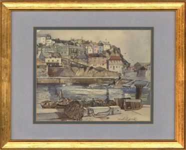 Donald H. Edwards - 20th Century Watercolour, Fishing Town