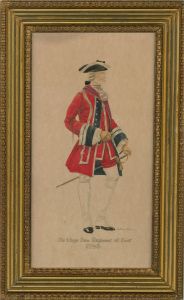 Anthony John - Mid 20th Century Watercolour, Kings Own Regiment of Foot, 1743
